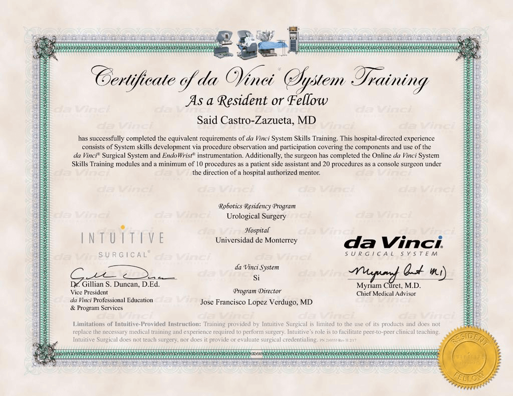 Certificaciones Da Vinci