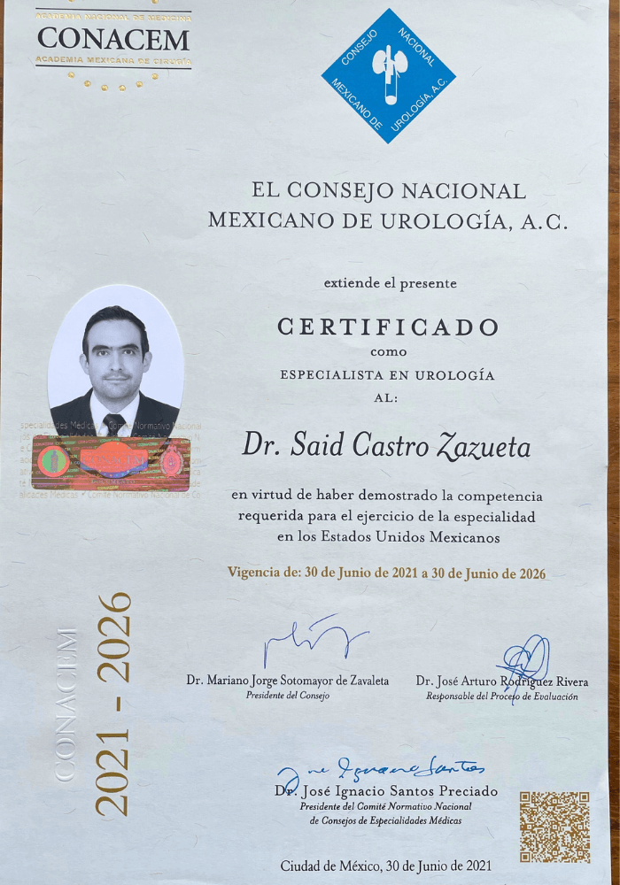 Certificado consejo